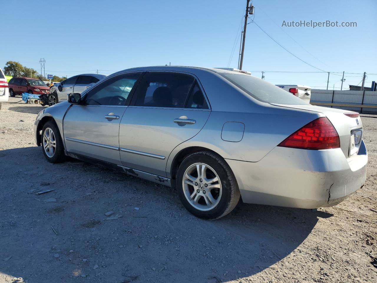 2007 Honda Accord Se Silver vin: JHMCM56397C016866