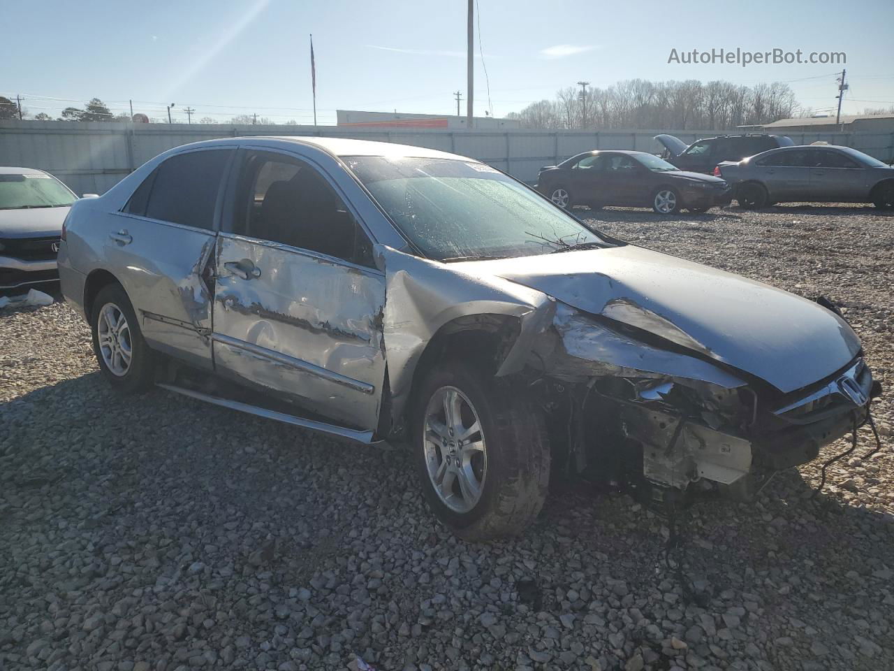 2007 Honda Accord Se Silver vin: JHMCM563X7C012633