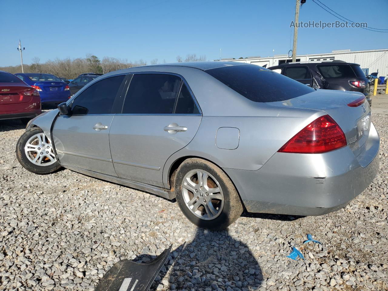 2007 Honda Accord Se Silver vin: JHMCM563X7C012633