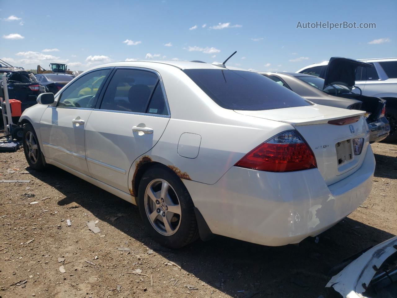 2007 Honda Accord Hybrid White vin: JHMCN36437C001743