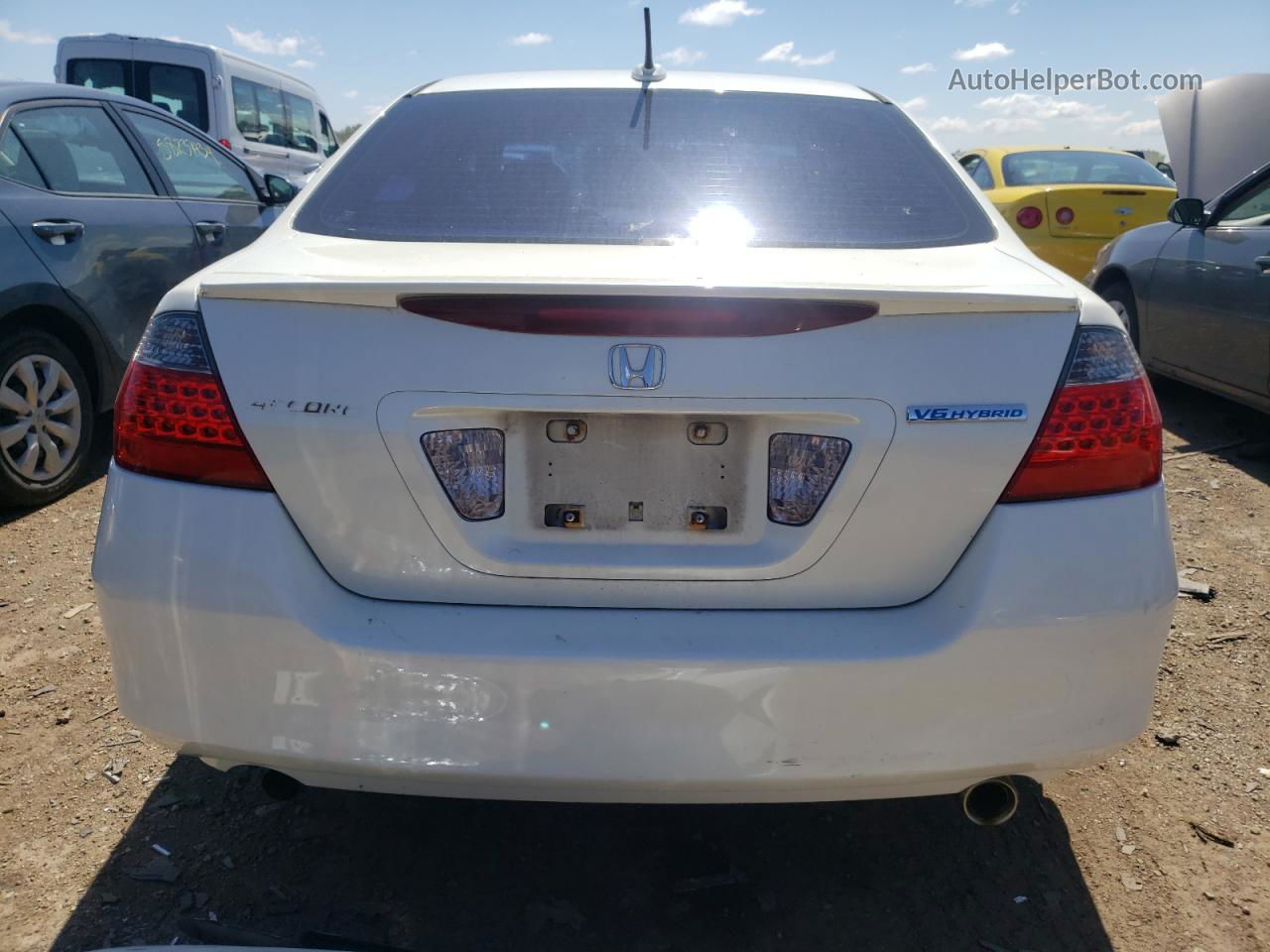 2007 Honda Accord Hybrid White vin: JHMCN36437C001743