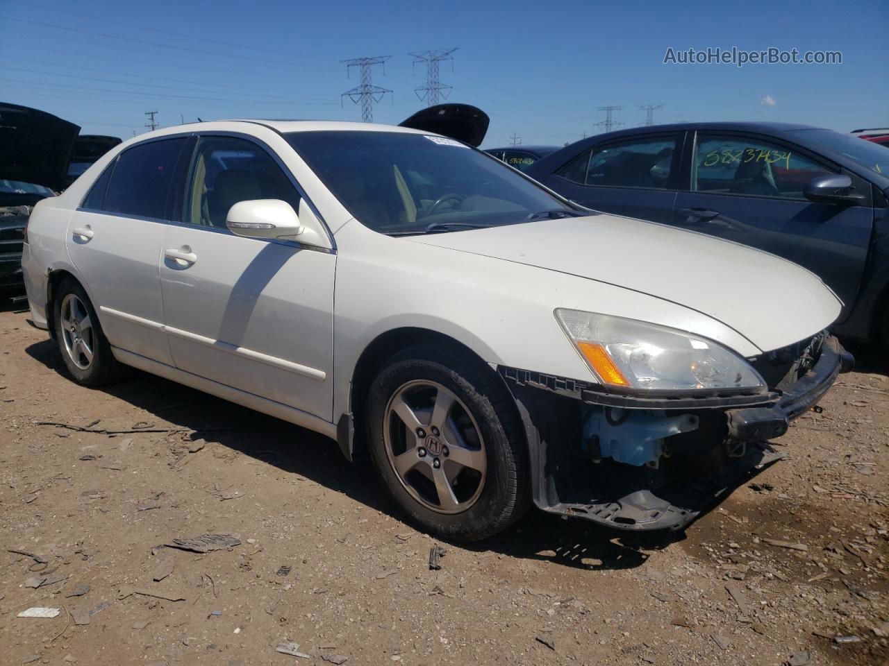 2007 Honda Accord Hybrid White vin: JHMCN36437C001743