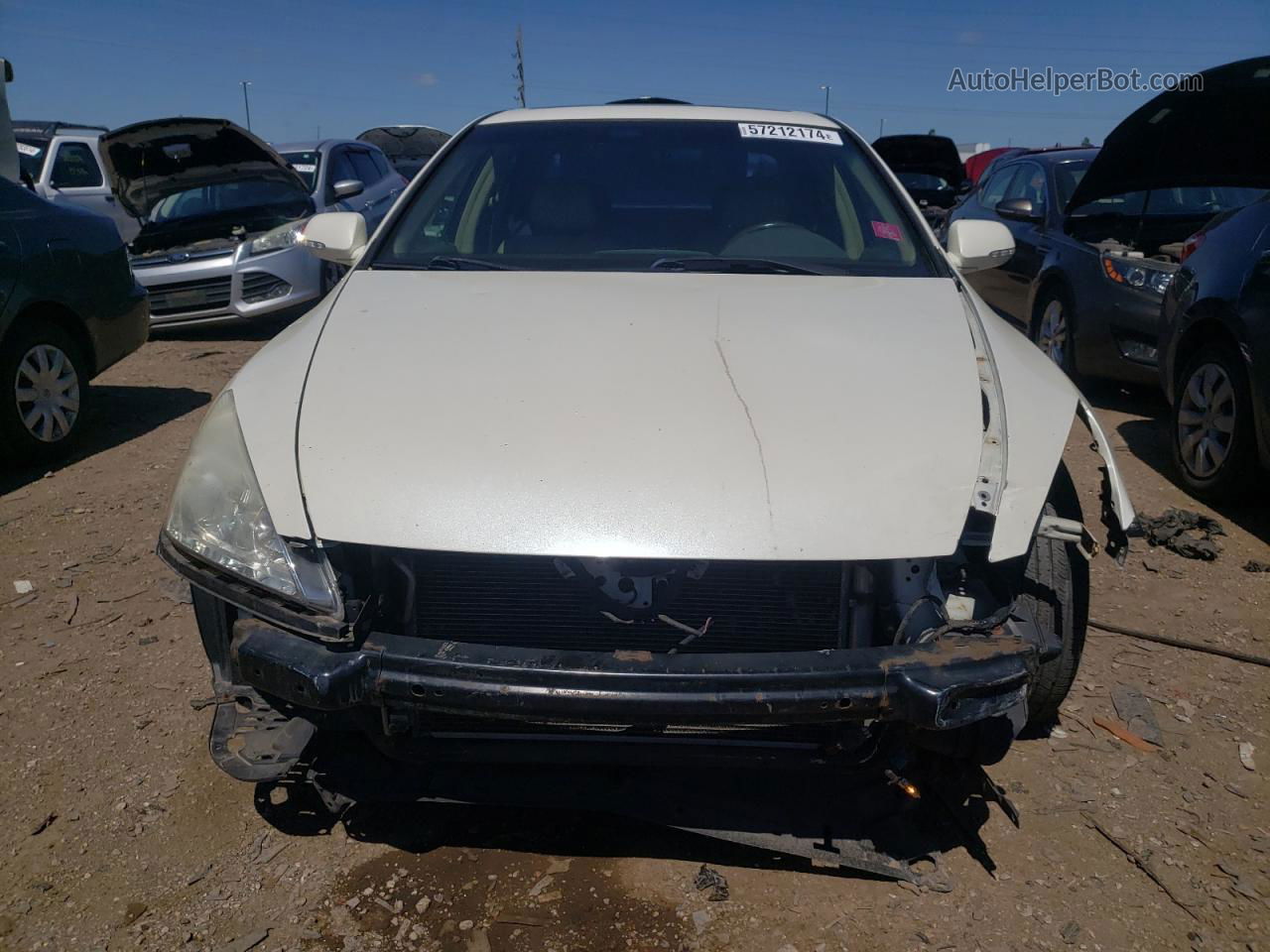 2007 Honda Accord Hybrid White vin: JHMCN36437C001743