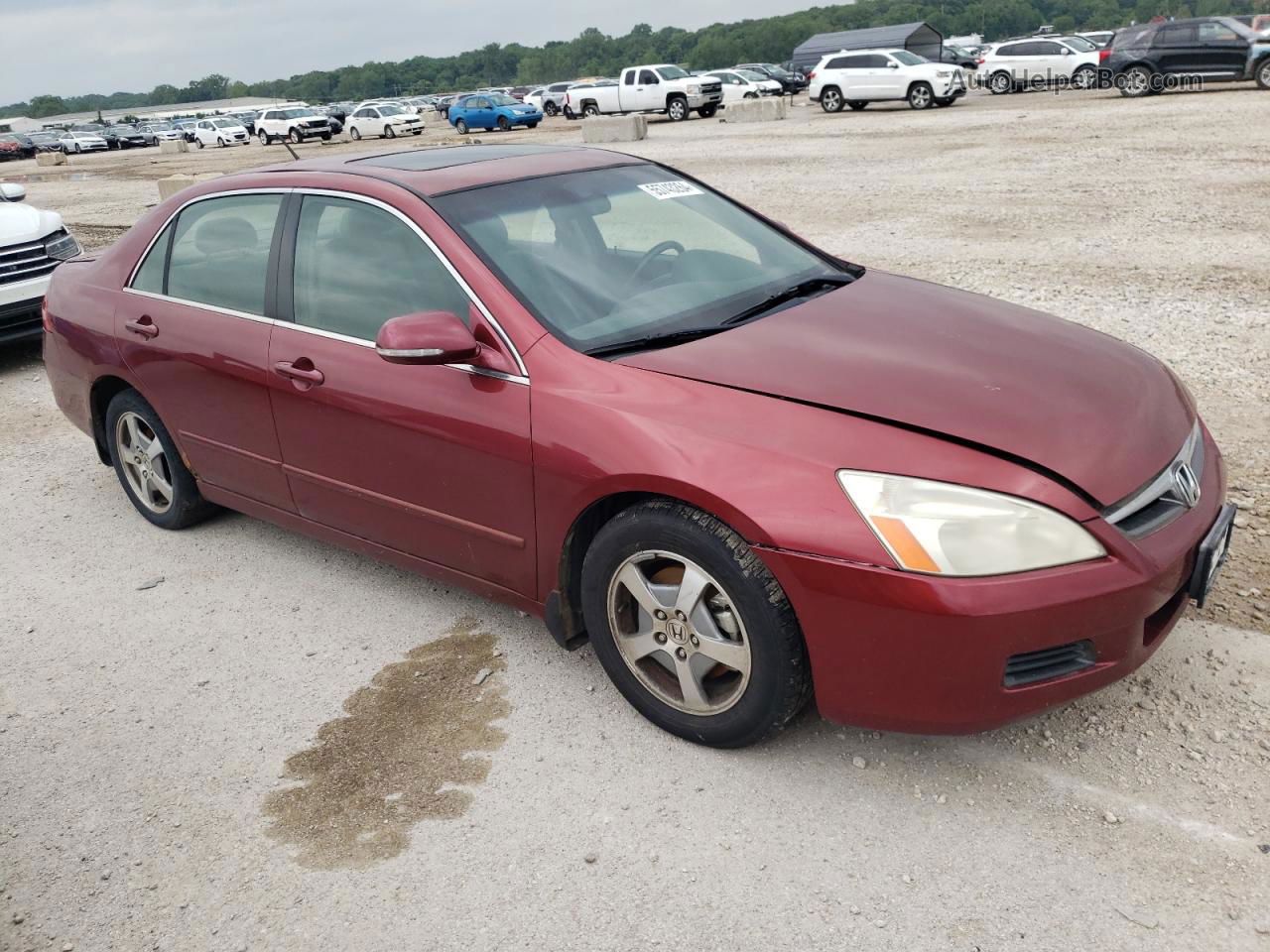 2007 Honda Accord Hybrid Burgundy vin: JHMCN36487C002984