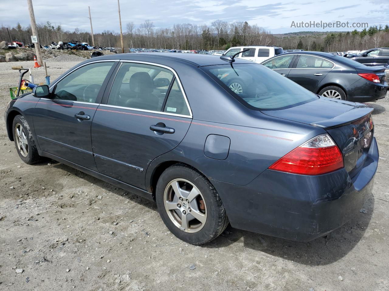 2007 Honda Accord Hybrid Gray vin: JHMCN36557C003096