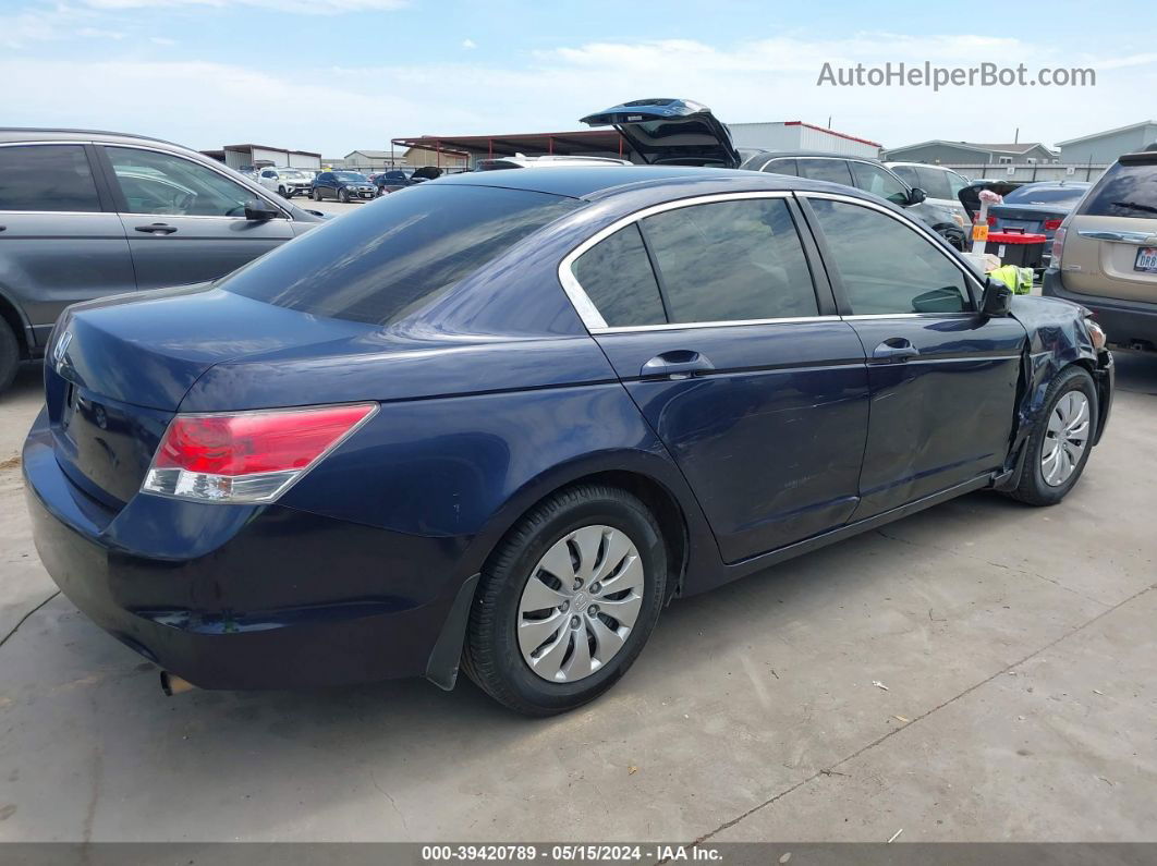 2008 Honda Accord 2.4 Lx Blue vin: JHMCP26318C073201