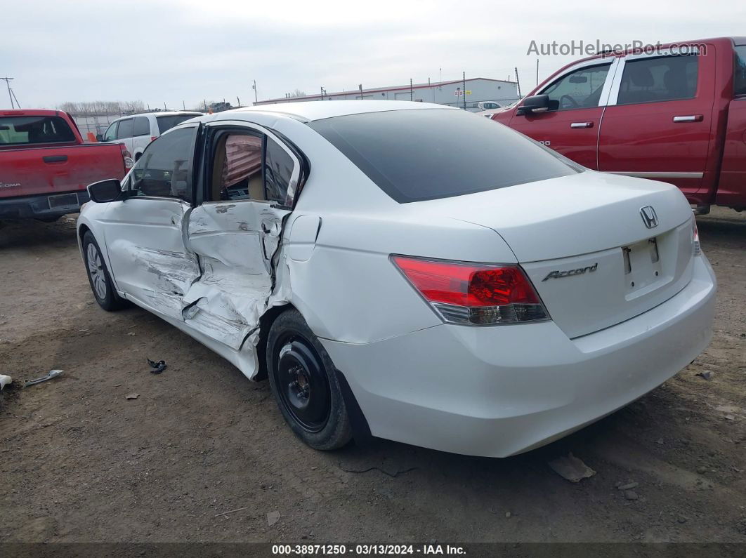 2008 Honda Accord 2.4 Lx White vin: JHMCP26368C018257