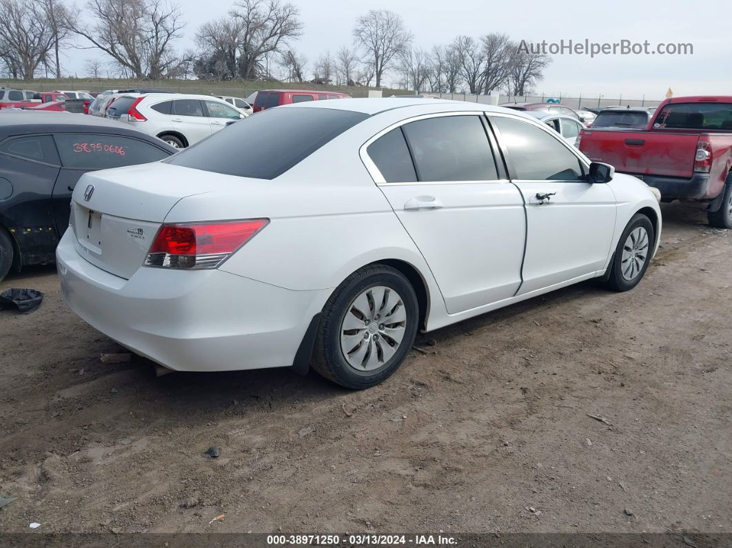 2008 Honda Accord 2.4 Lx White vin: JHMCP26368C018257