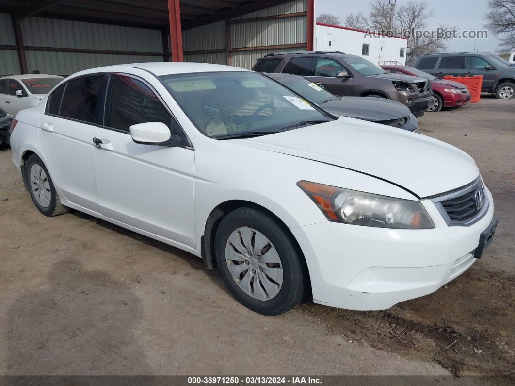 2008 Honda Accord 2.4 Lx White vin: JHMCP26368C018257