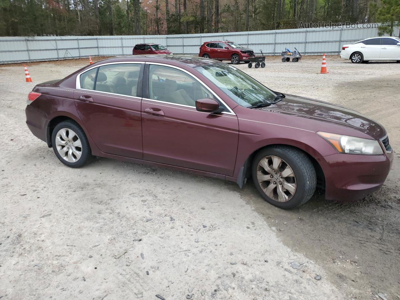 2008 Honda Accord Ex Burgundy vin: JHMCP26718C050665