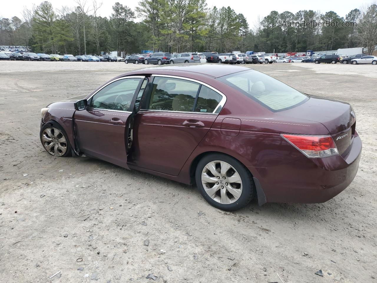 2008 Honda Accord Ex Burgundy vin: JHMCP26718C050665