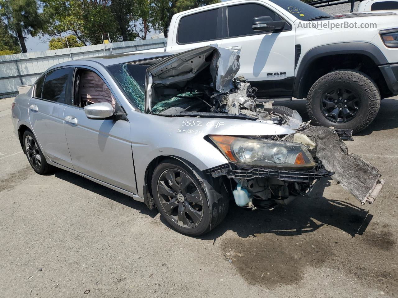 2008 Honda Accord Exl Silver vin: JHMCP26848C039541