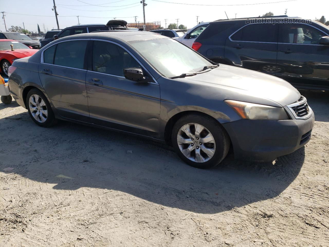 2008 Honda Accord Exl Gray vin: JHMCP26888C037775