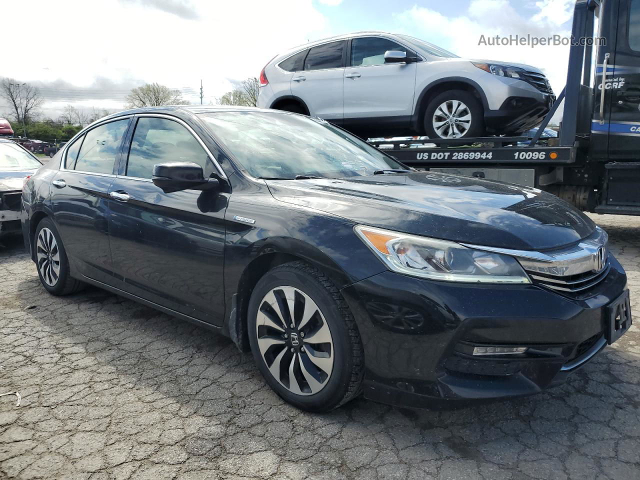 2017 Honda Accord Hybrid Черный vin: JHMCR6F31HC012674