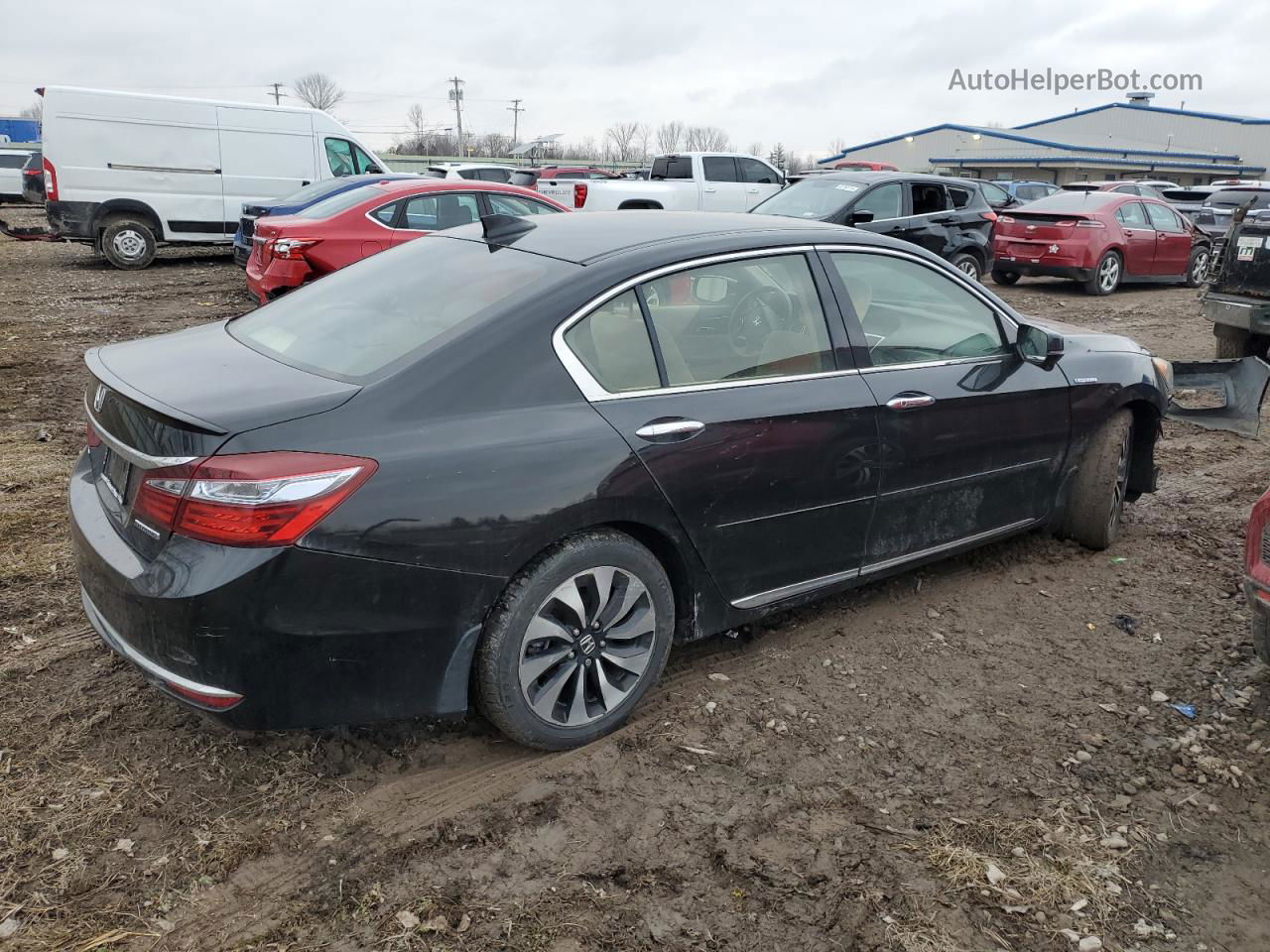 2017 Honda Accord Hybrid Black vin: JHMCR6F36HC018972