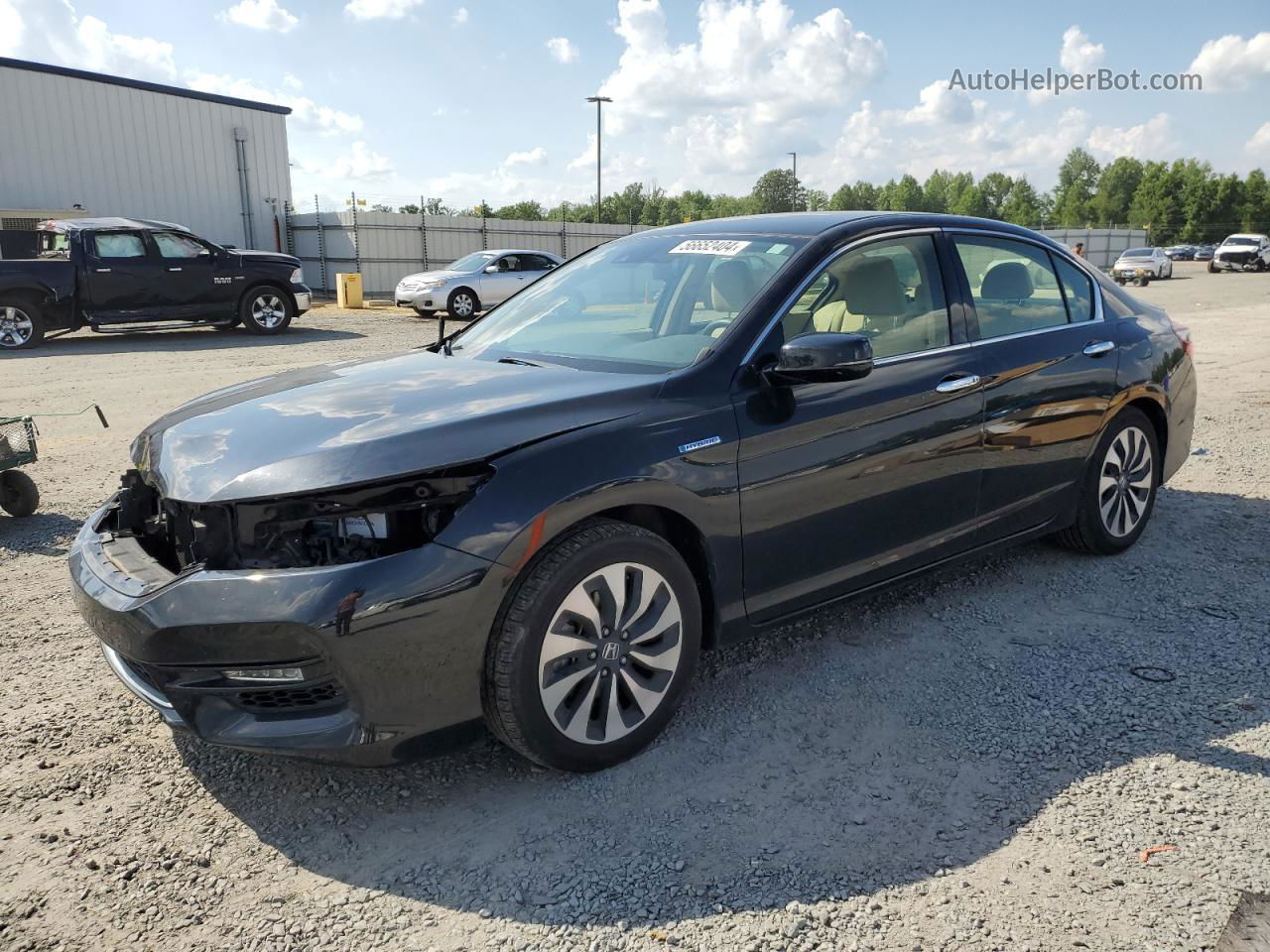 2017 Honda Accord Hybrid Black vin: JHMCR6F37HC015384