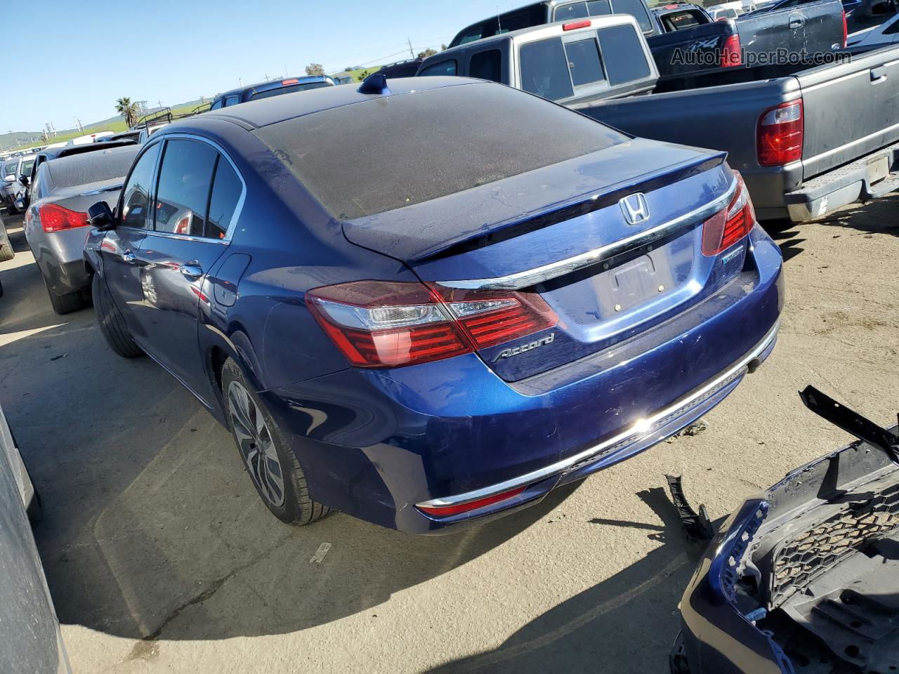 2017 Honda Accord Hybrid Blue vin: JHMCR6F38HC022098