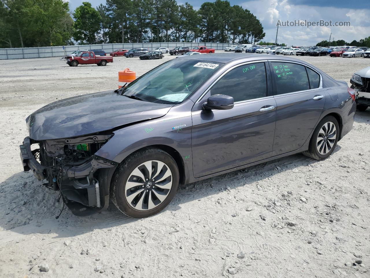 2017 Honda Accord Hybrid Exl Gray vin: JHMCR6F52HC027380