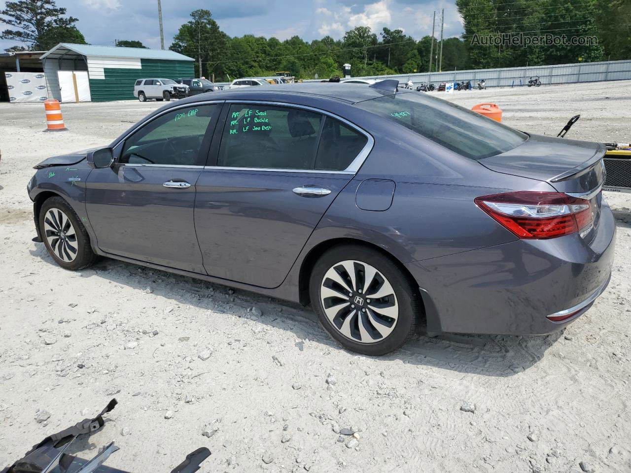 2017 Honda Accord Hybrid Exl Gray vin: JHMCR6F52HC027380