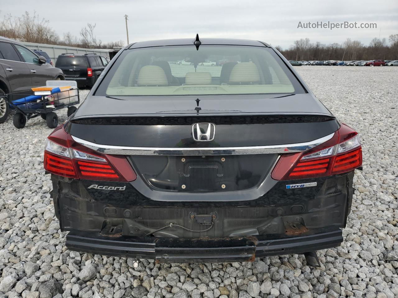 2017 Honda Accord Hybrid Exl Черный vin: JHMCR6F52HC028237