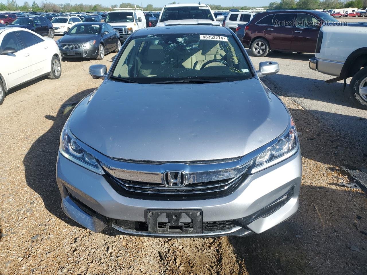 2017 Honda Accord Hybrid Exl Silver vin: JHMCR6F56HC005558