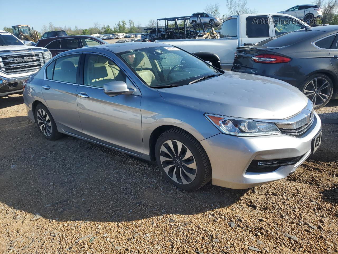 2017 Honda Accord Hybrid Exl Silver vin: JHMCR6F56HC005558