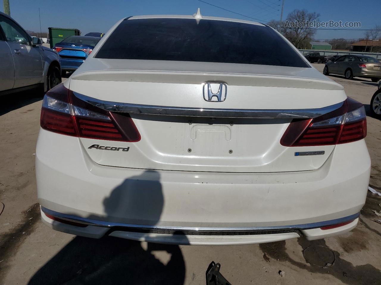 2017 Honda Accord Hybrid Exl White vin: JHMCR6F56HC013630