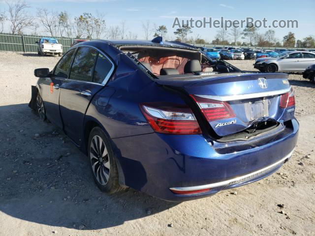 2017 Honda Accord Hybrid Exl Blue vin: JHMCR6F56HC027477