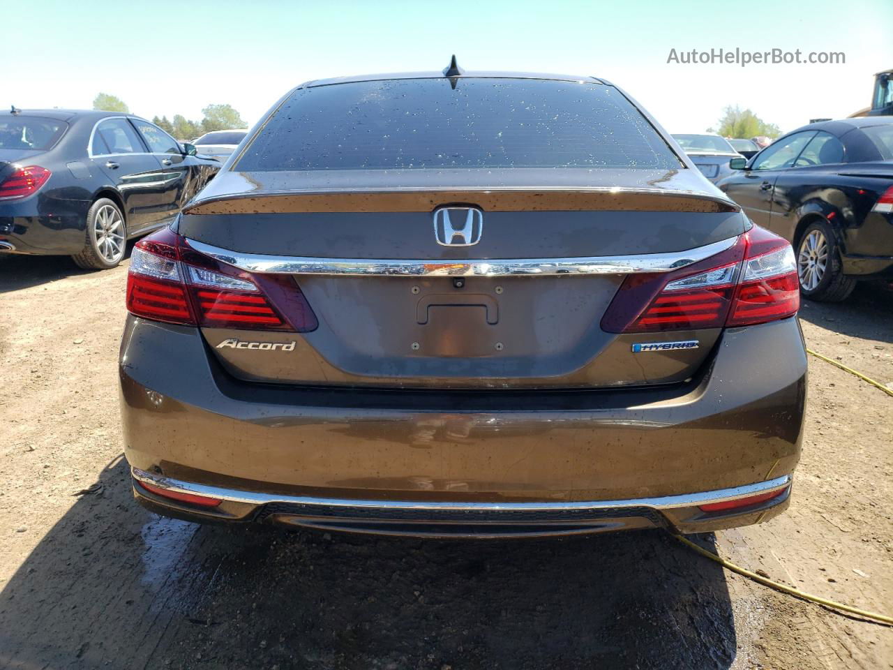 2017 Honda Accord Hybrid Exl Brown vin: JHMCR6F57HC020179