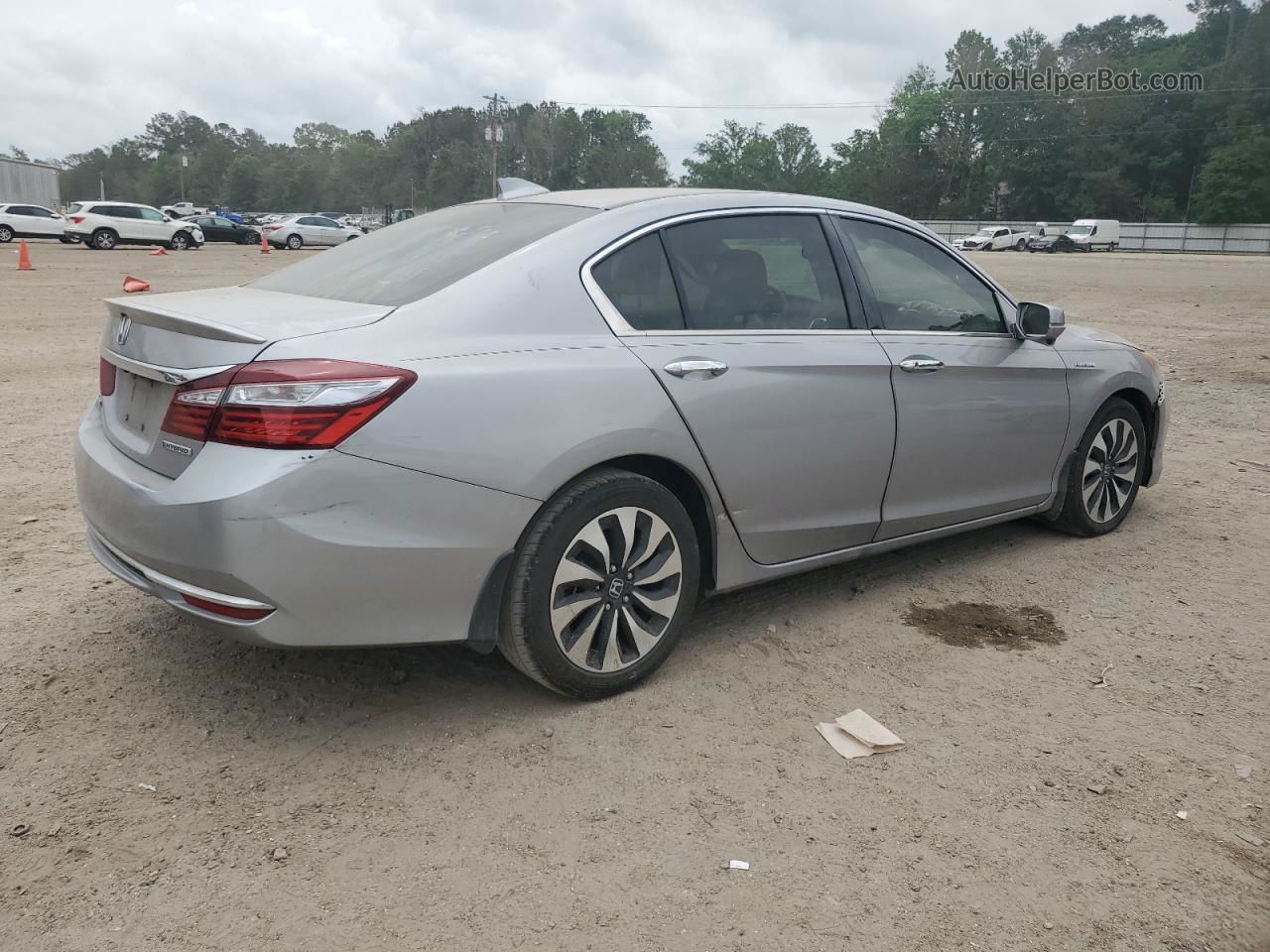 2017 Honda Accord Hybrid Exl Silver vin: JHMCR6F58HC005559