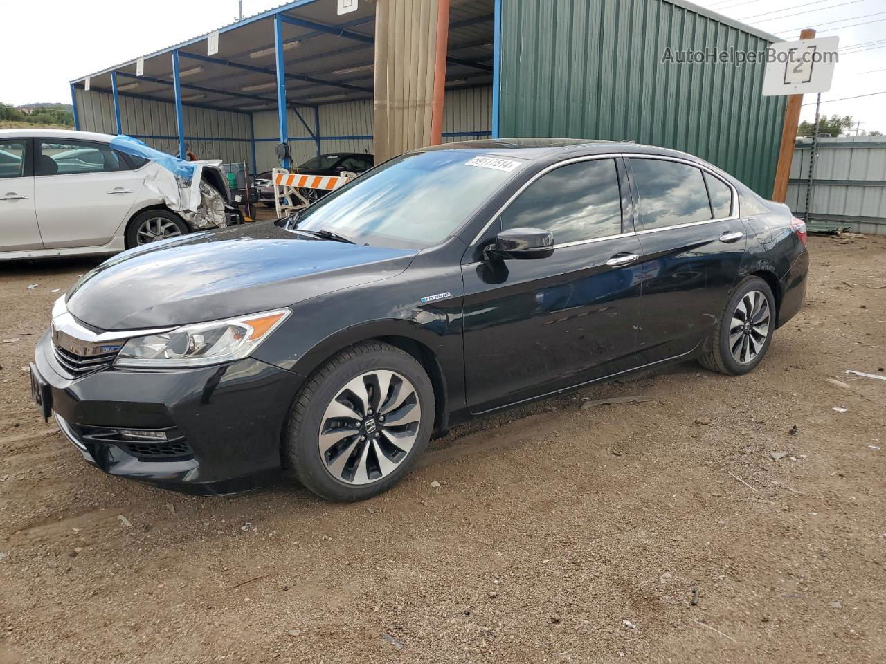 2017 Honda Accord Hybrid Exl Black vin: JHMCR6F58HC029506