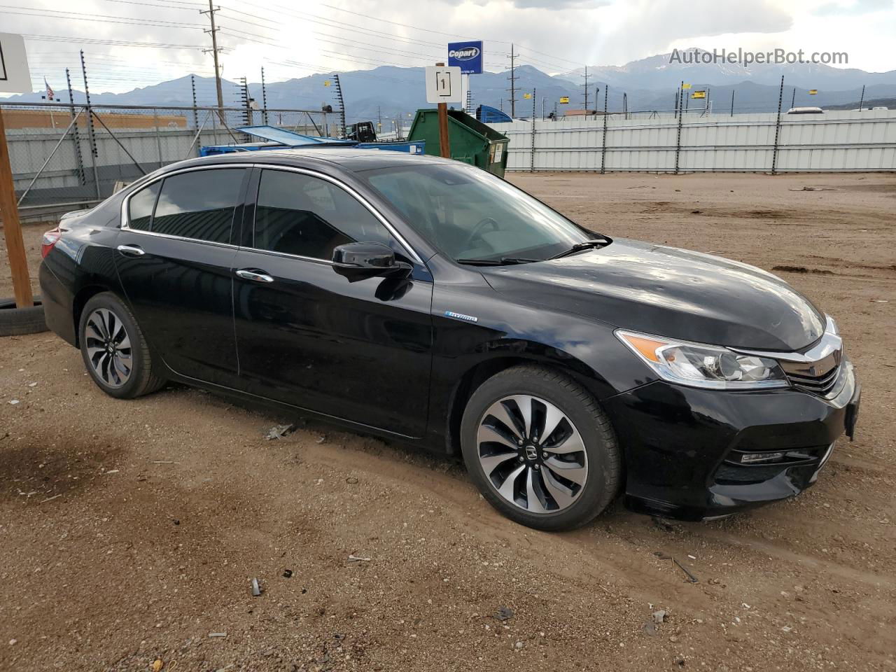 2017 Honda Accord Hybrid Exl Black vin: JHMCR6F58HC029506