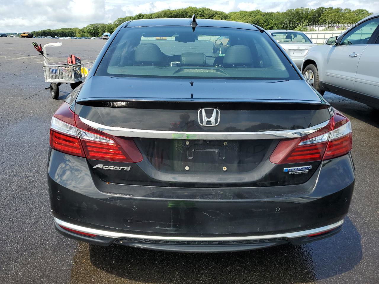 2017 Honda Accord Touring Hybrid Black vin: JHMCR6F71HC021734