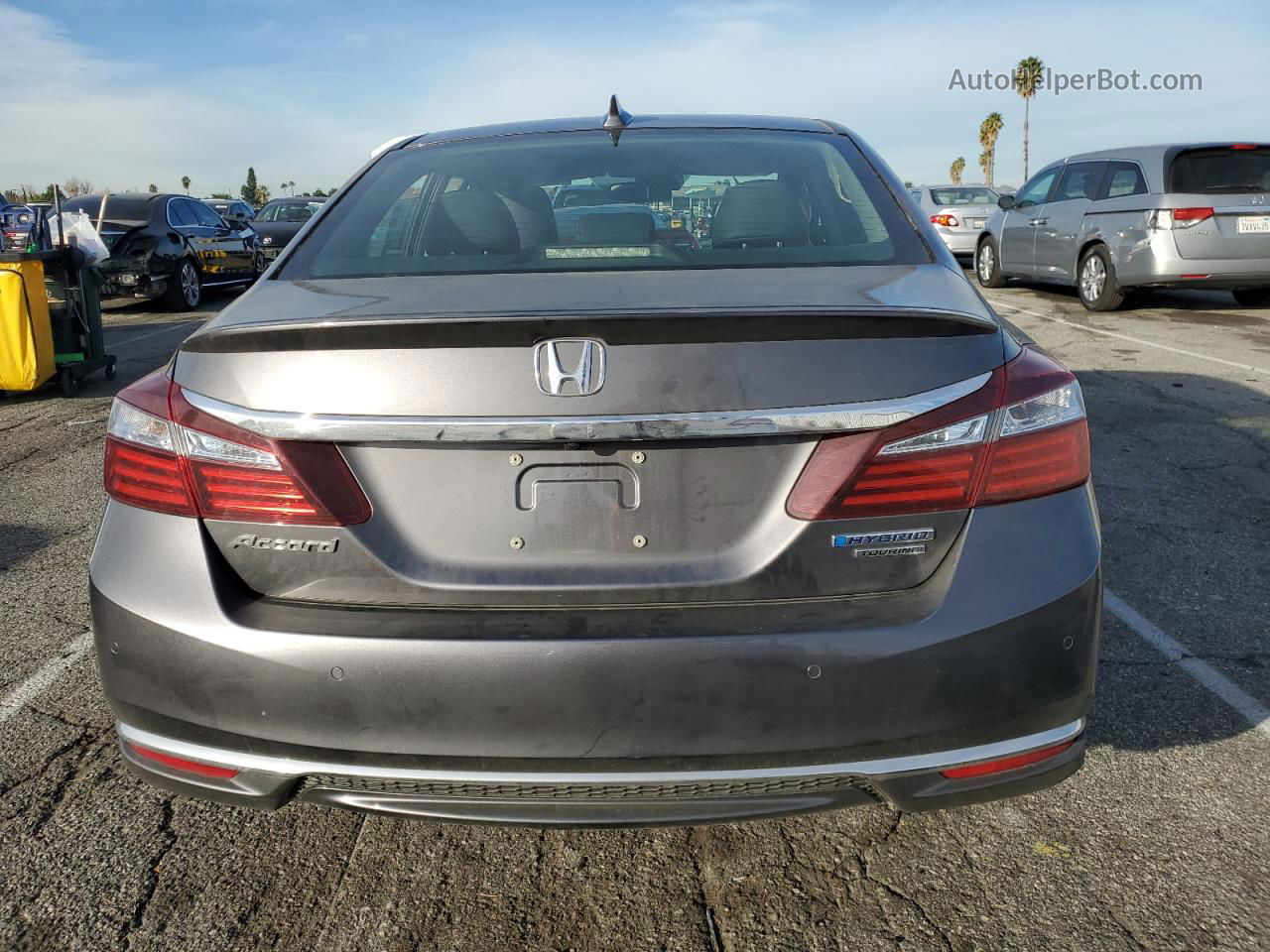 2017 Honda Accord Touring Hybrid Gray vin: JHMCR6F72HC016204