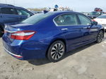 2017 Honda Accord Touring Hybrid Blue vin: JHMCR6F73HC021878