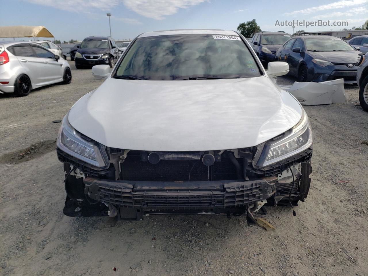 2017 Honda Accord Touring Hybrid White vin: JHMCR6F74HC021145