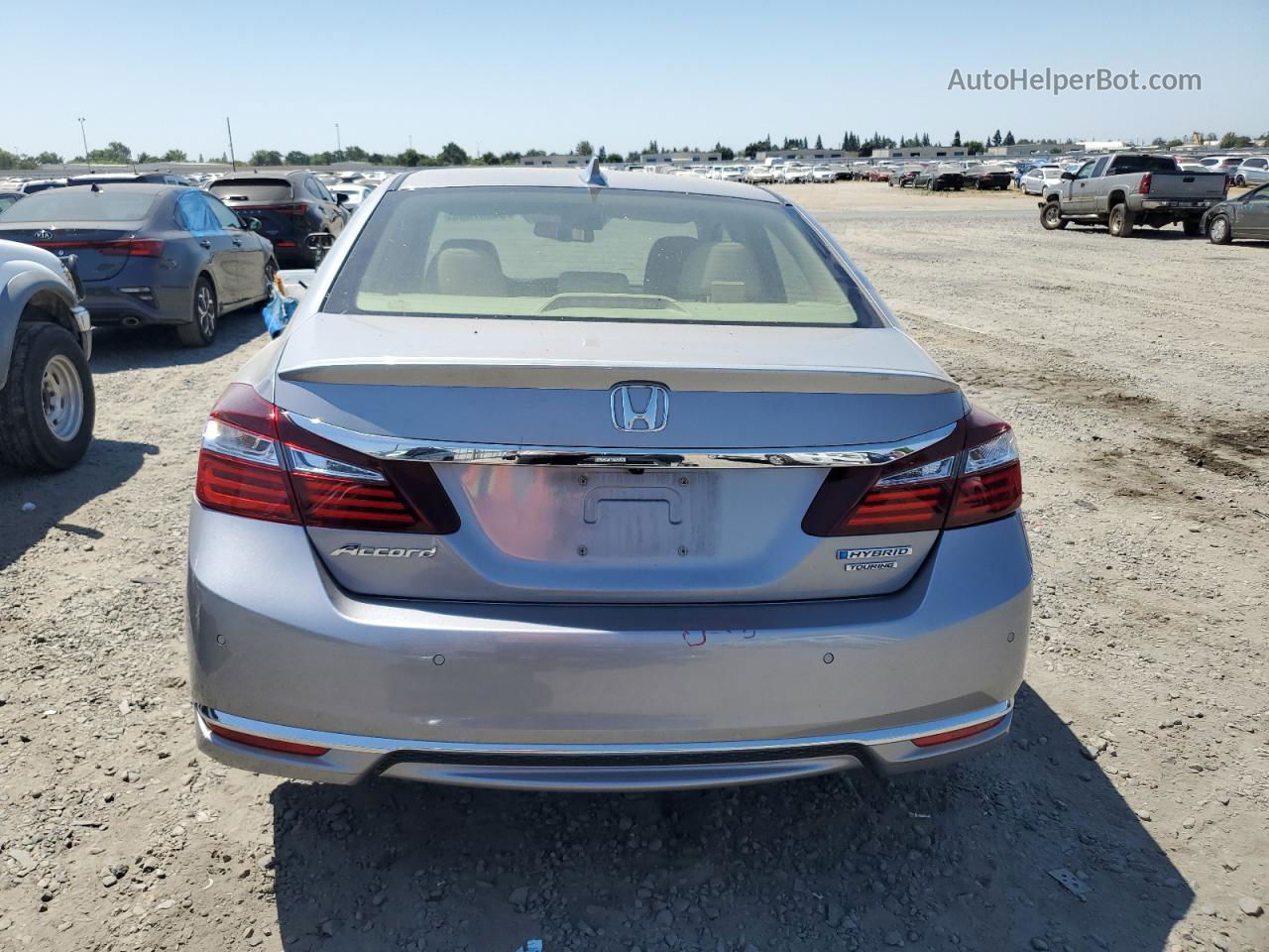 2017 Honda Accord Touring Hybrid Silver vin: JHMCR6F74HC025423