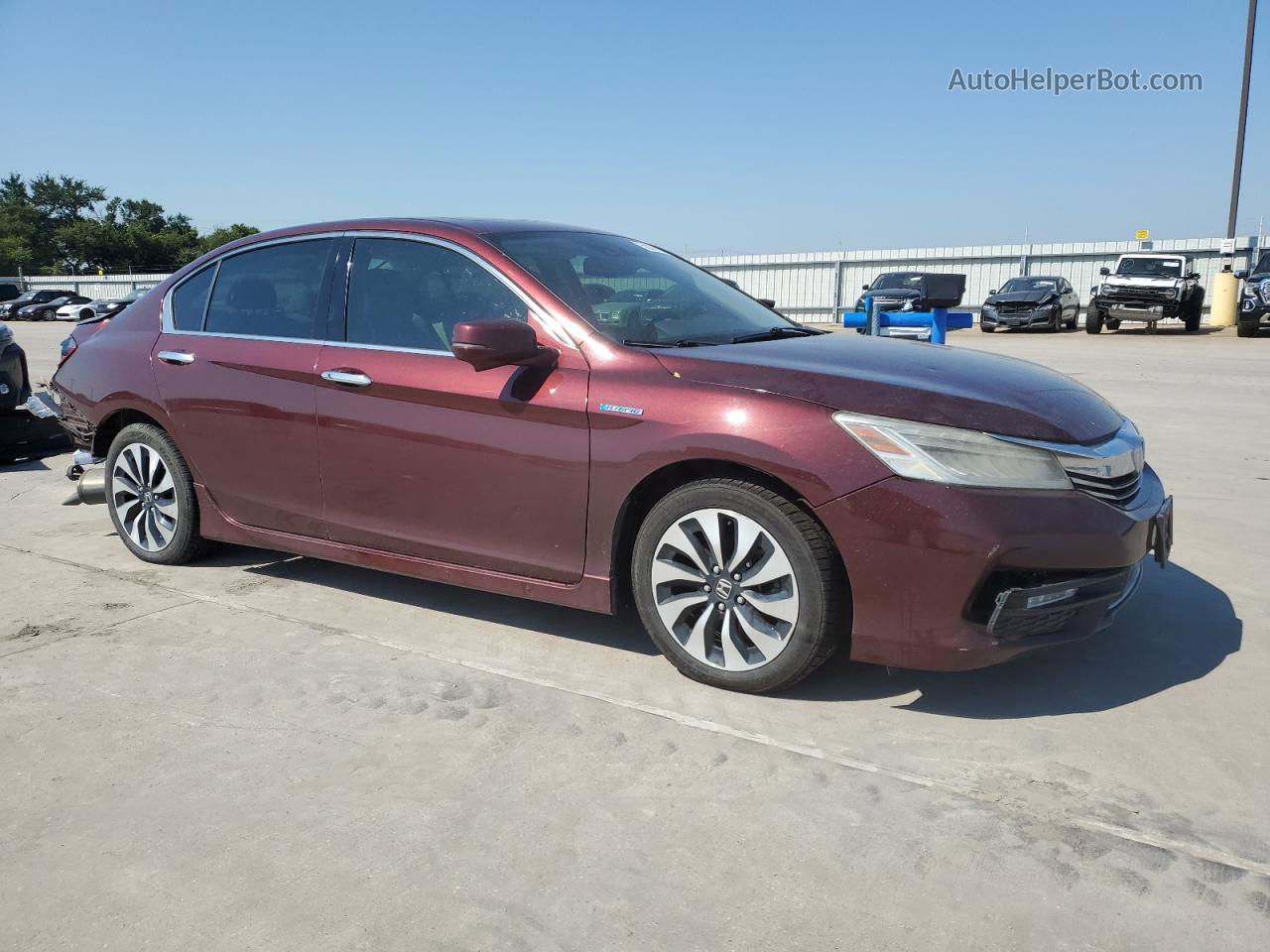 2017 Honda Accord Touring Hybrid Purple vin: JHMCR6F75HC024443