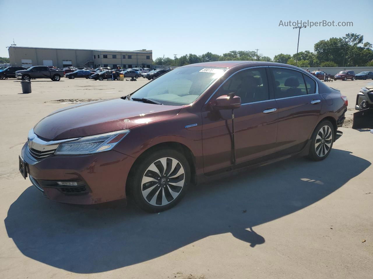 2017 Honda Accord Touring Hybrid Purple vin: JHMCR6F75HC024443