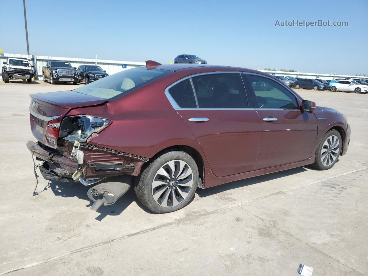 2017 Honda Accord Touring Hybrid Purple vin: JHMCR6F75HC024443