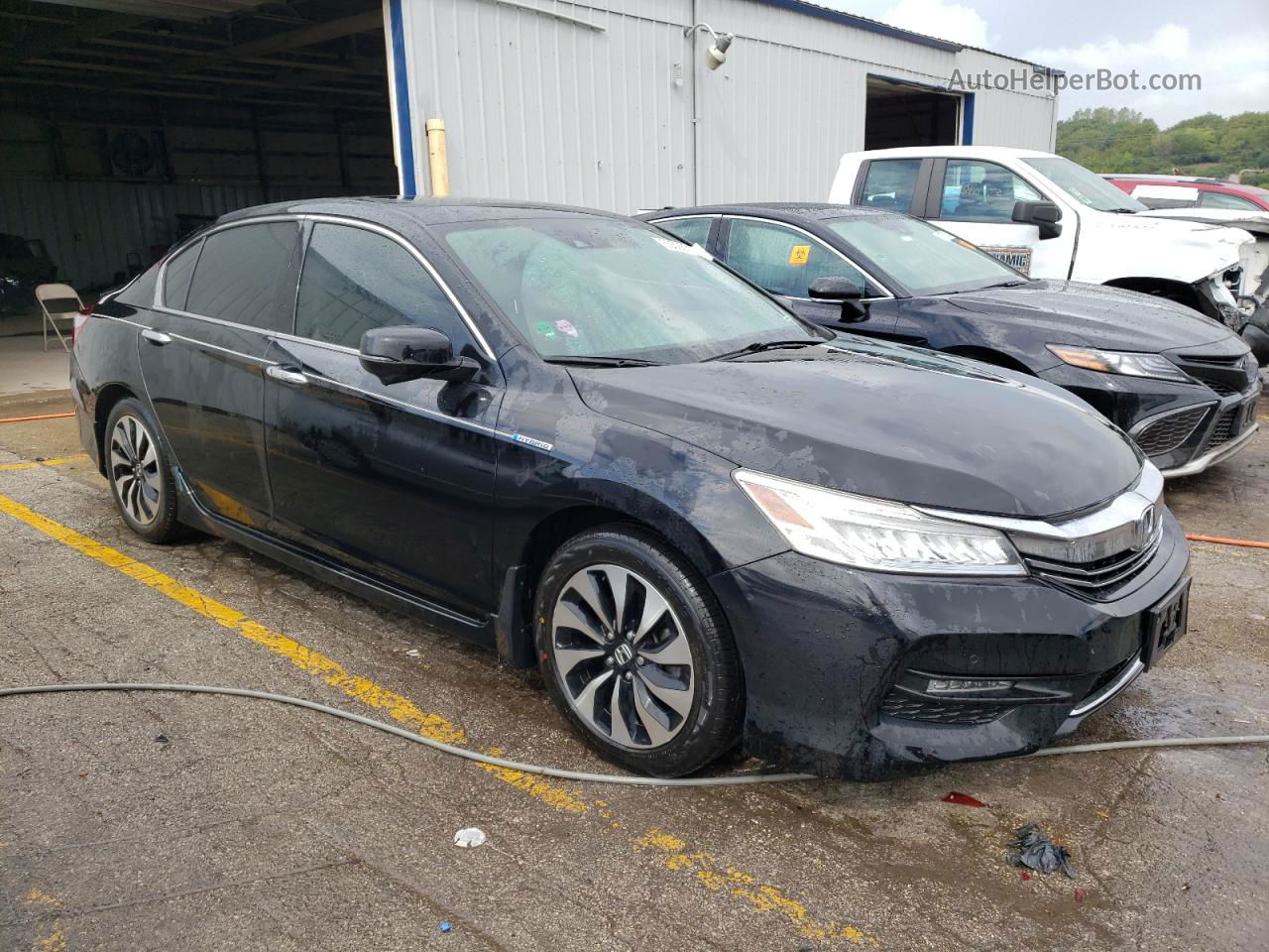 2017 Honda Accord Touring Hybrid Black vin: JHMCR6F78HC024646