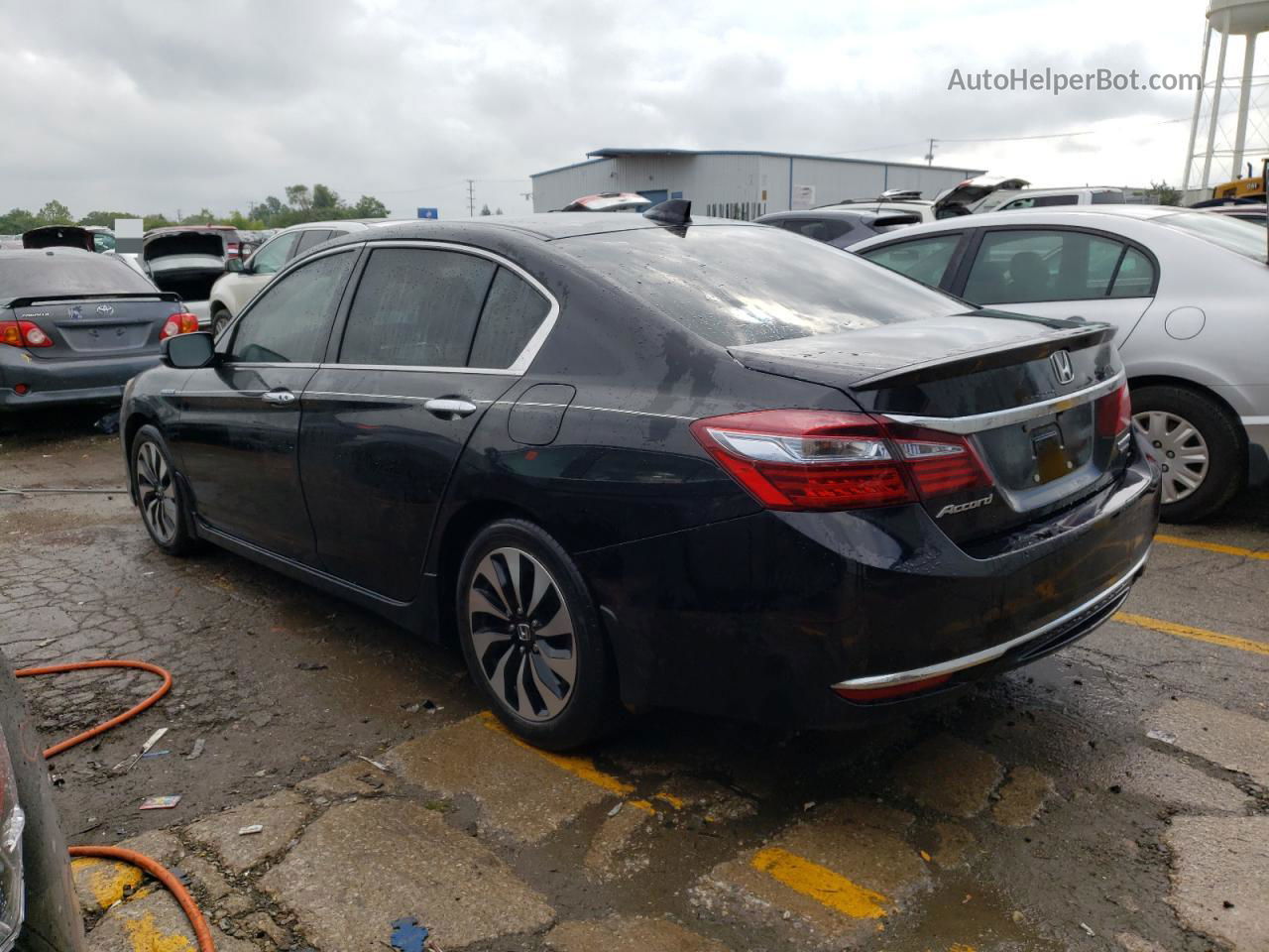 2017 Honda Accord Touring Hybrid Black vin: JHMCR6F78HC024646