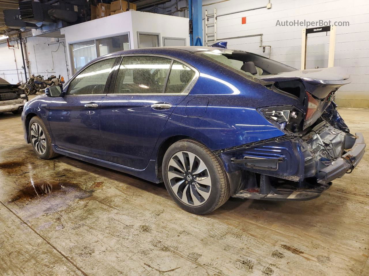 2017 Honda Accord Touring Hybrid Blue vin: JHMCR6F79HC020654