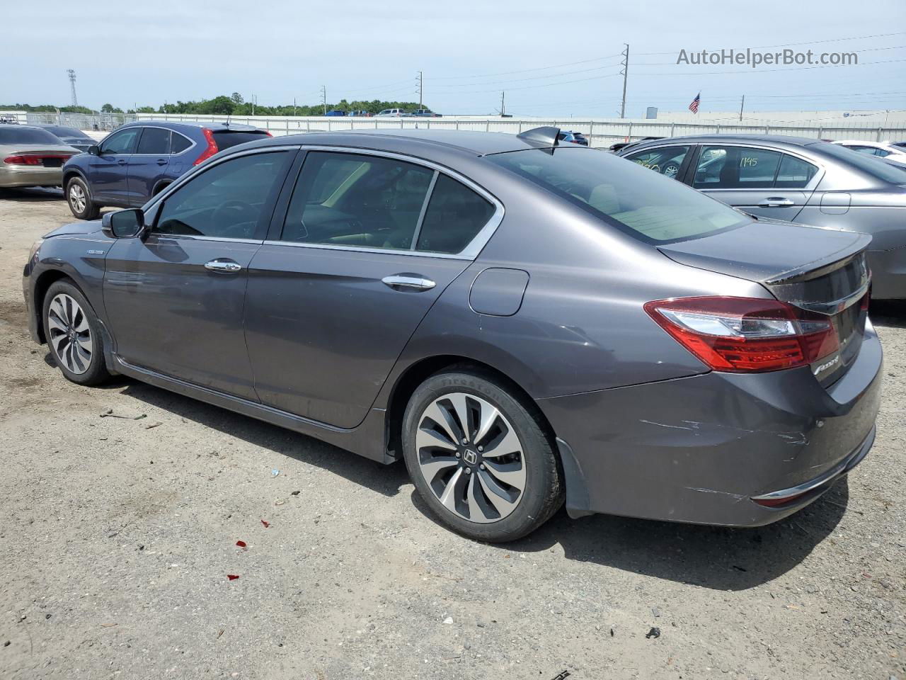 2017 Honda Accord Touring Hybrid Gray vin: JHMCR6F7XHC017634