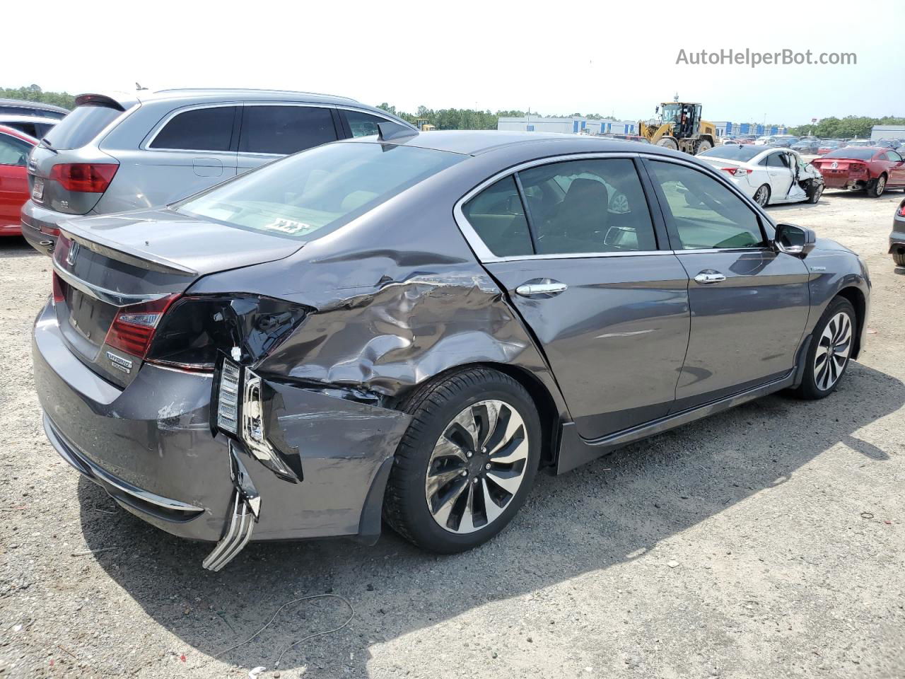 2017 Honda Accord Touring Hybrid Gray vin: JHMCR6F7XHC017634