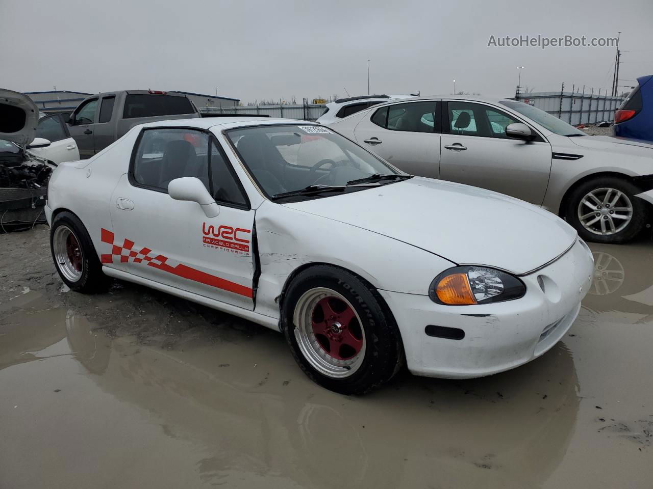 1993 Honda Civic Del Sol S White vin: JHMEG1140PS000716