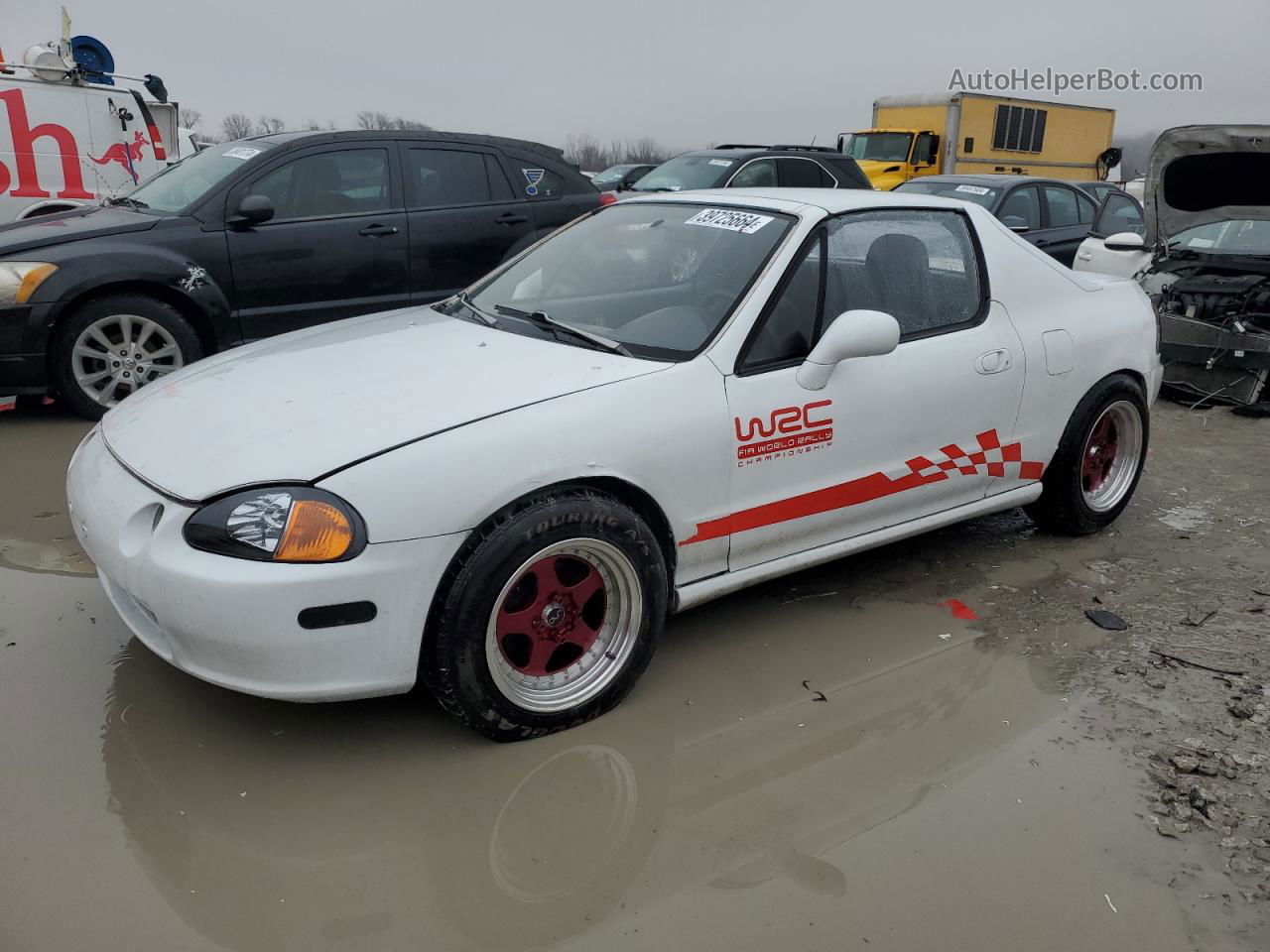 1993 Honda Civic Del Sol S White vin: JHMEG1140PS000716