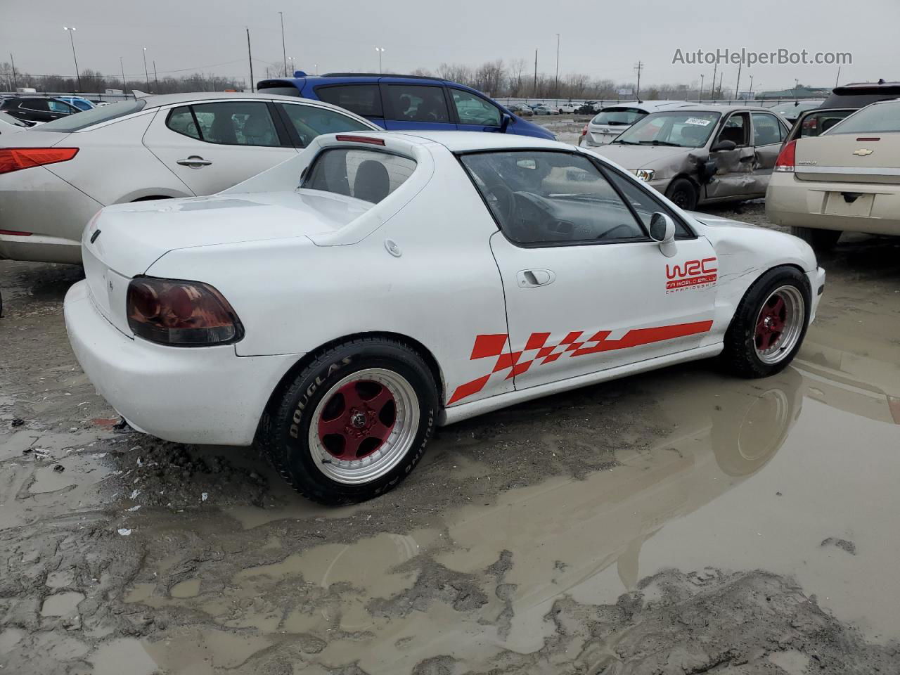 1993 Honda Civic Del Sol S White vin: JHMEG1140PS000716