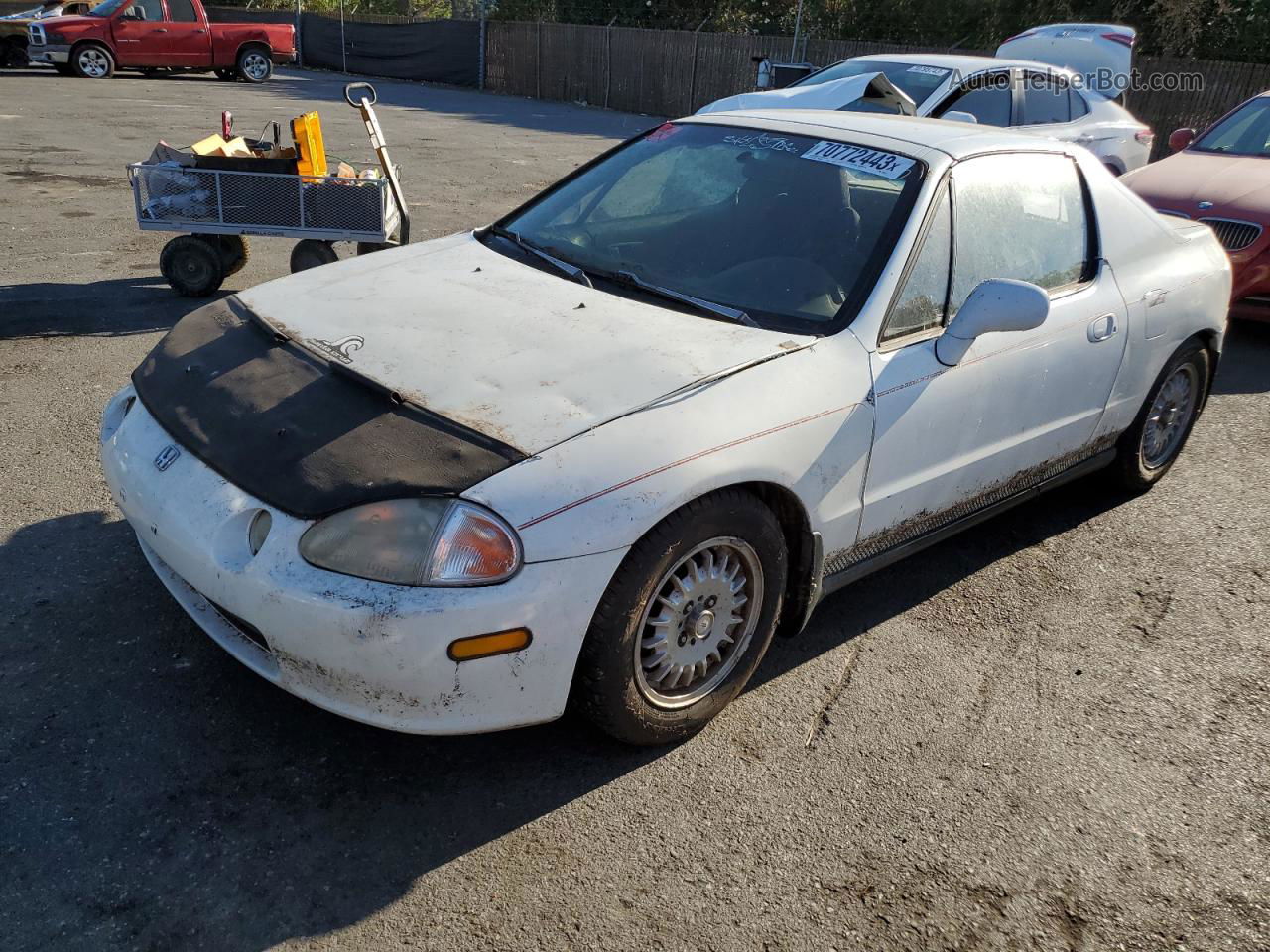 1993 Honda Civic Del Sol S White vin: JHMEG1141PS007318