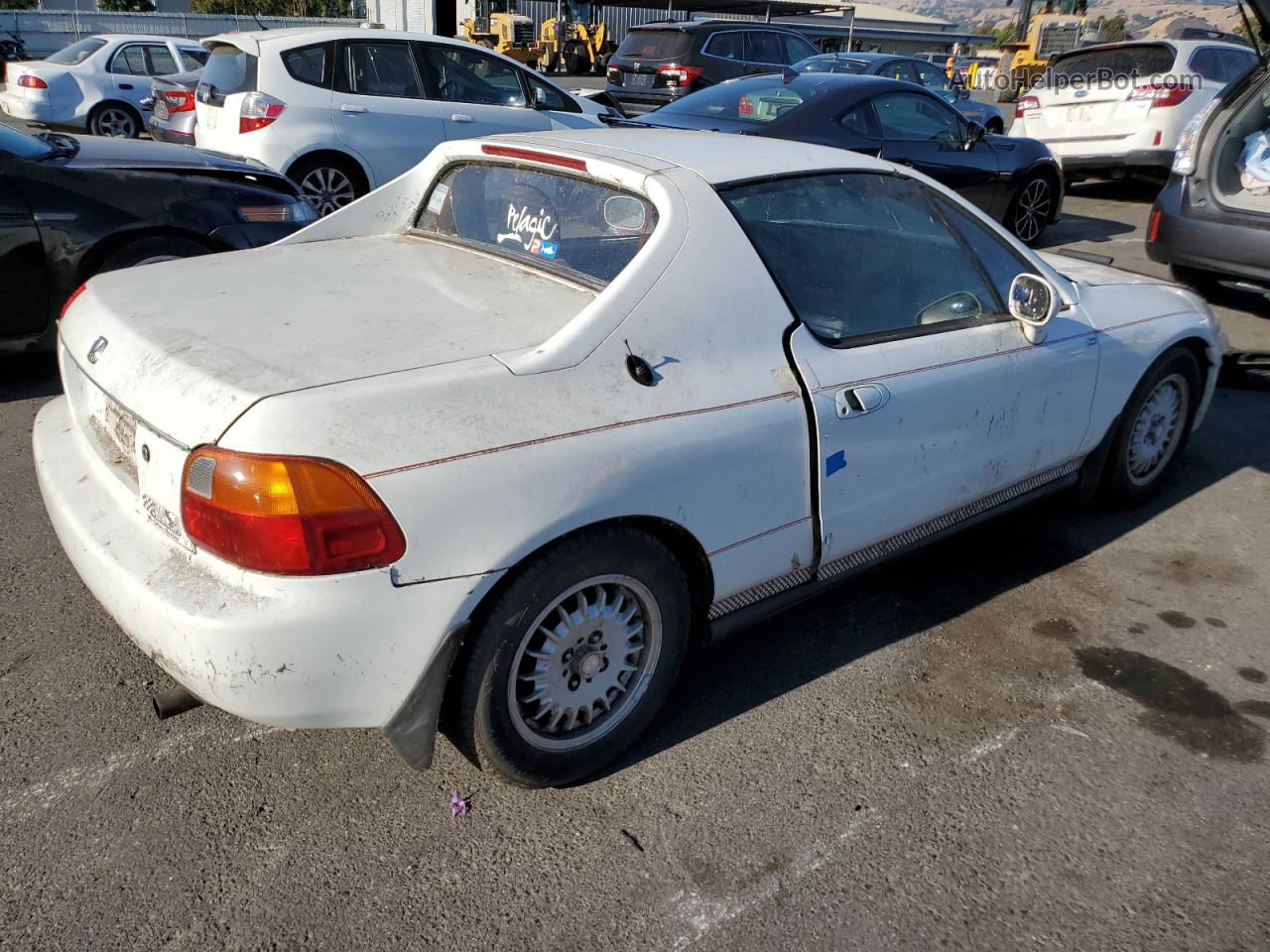 1993 Honda Civic Del Sol S White vin: JHMEG1141PS007318